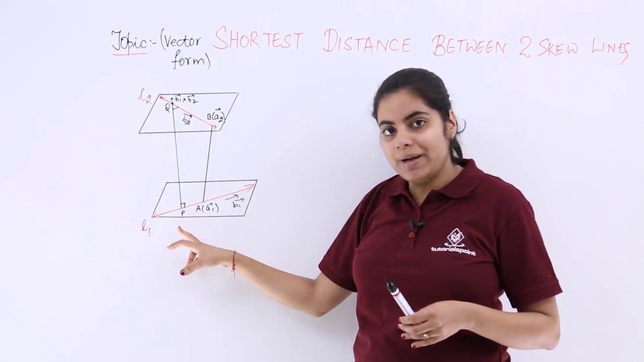 Class 12th &ndash; Shortest Distance Between Skew Lines | Three Dimensional Geometry | Tutorials Point