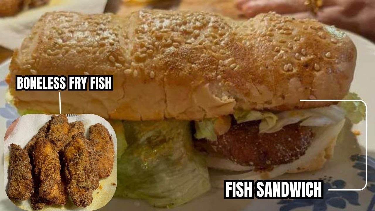 BONELESS FISH FRY AND FISH SANDWICH YUMMY BY AMMA GUDDI KITCHEN