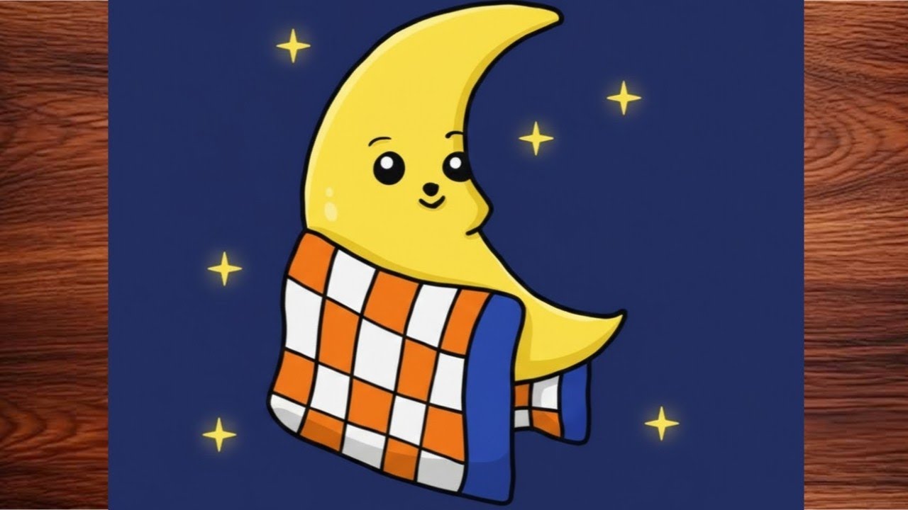 Ii Moon Drawing Easy For Kids ll How To Draw The Half Moon For Kids ll Half Moon Drawing Easy ll