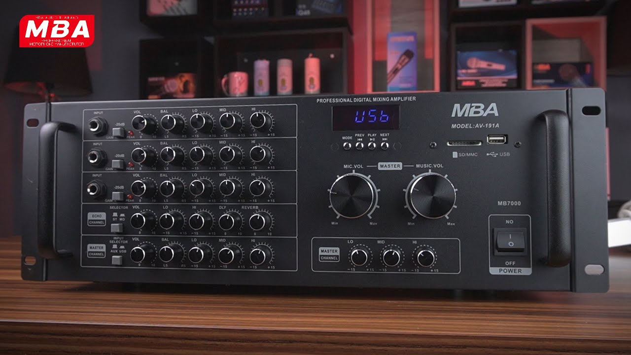 แอมป์ขยายรุ่นใหม่ขับเสียงอิ่ม ฟังก์ชั่น MB-7000 l MBA Audio Thailand