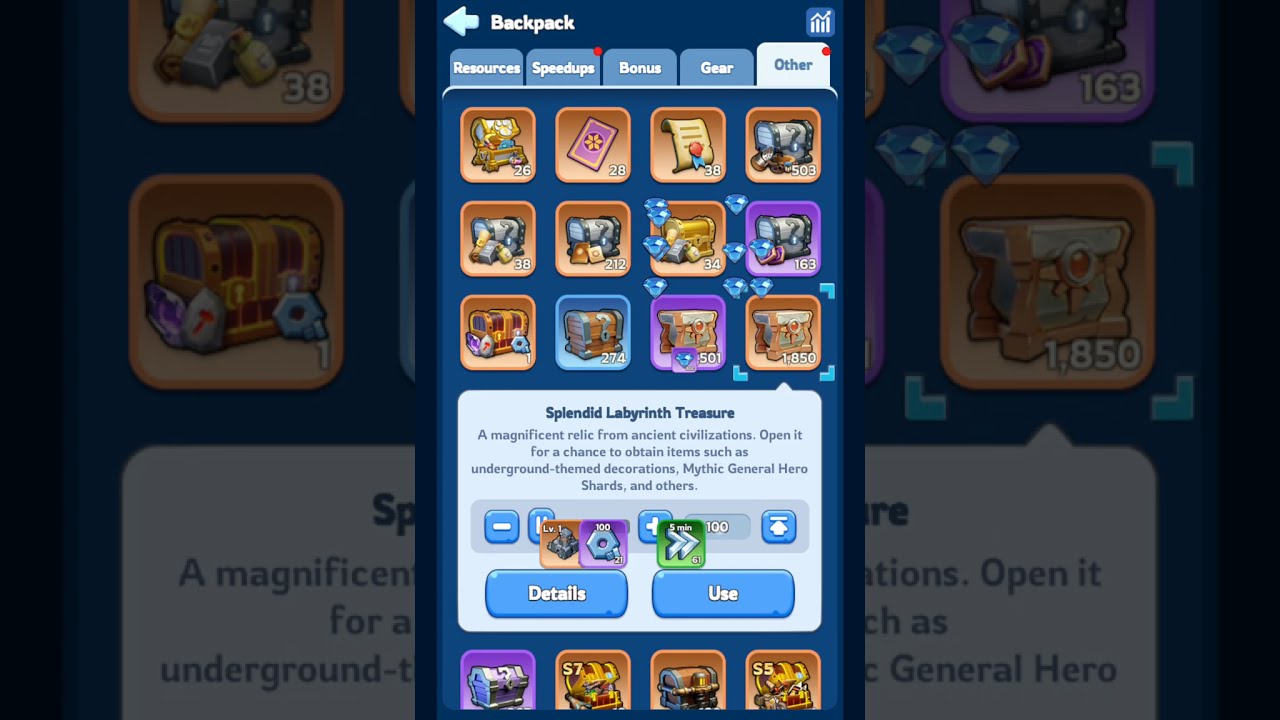 Opening Splendid treasure chest.