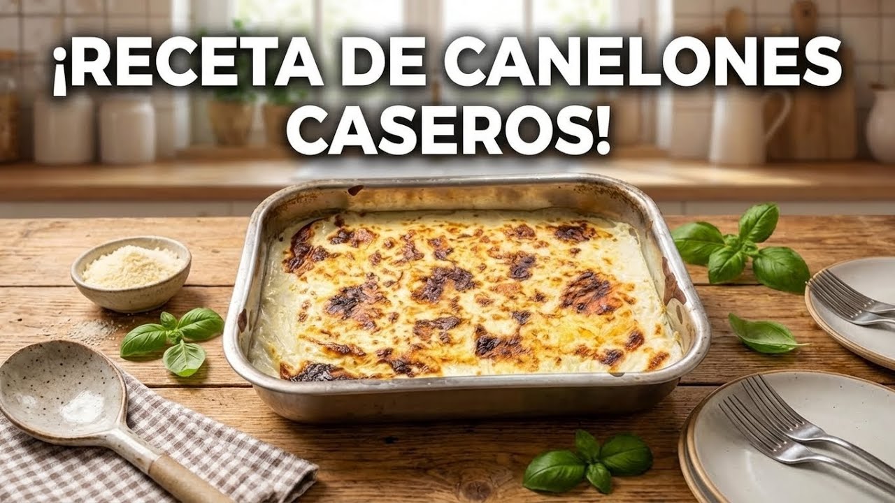Aprende a cocinar unos Canelones de carne con besamel, fácil, paso a paso. Comida Navidad.