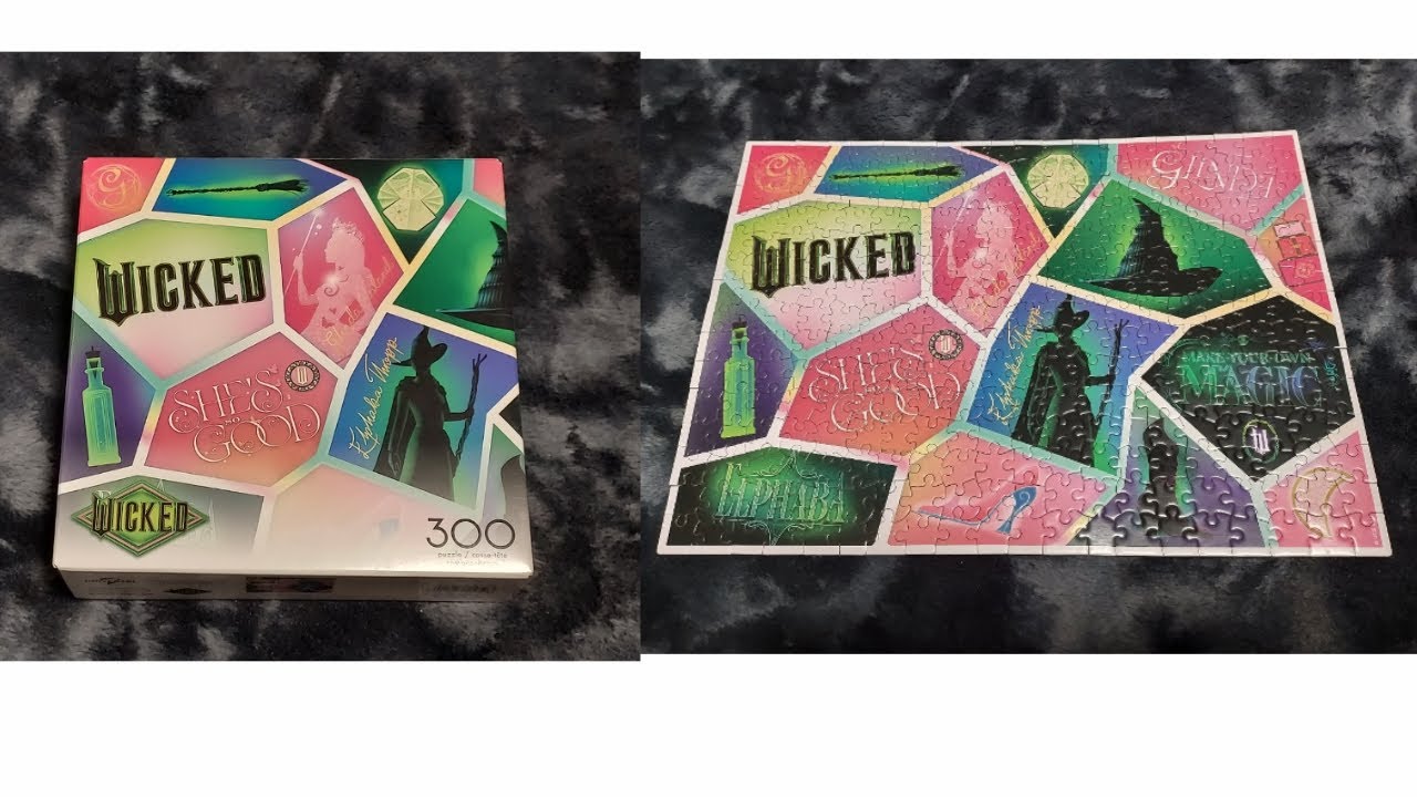 Wicked 300 Pc Puzzle Review #wicked #defyinggravity 🧙🏻‍♀️🪄🧩