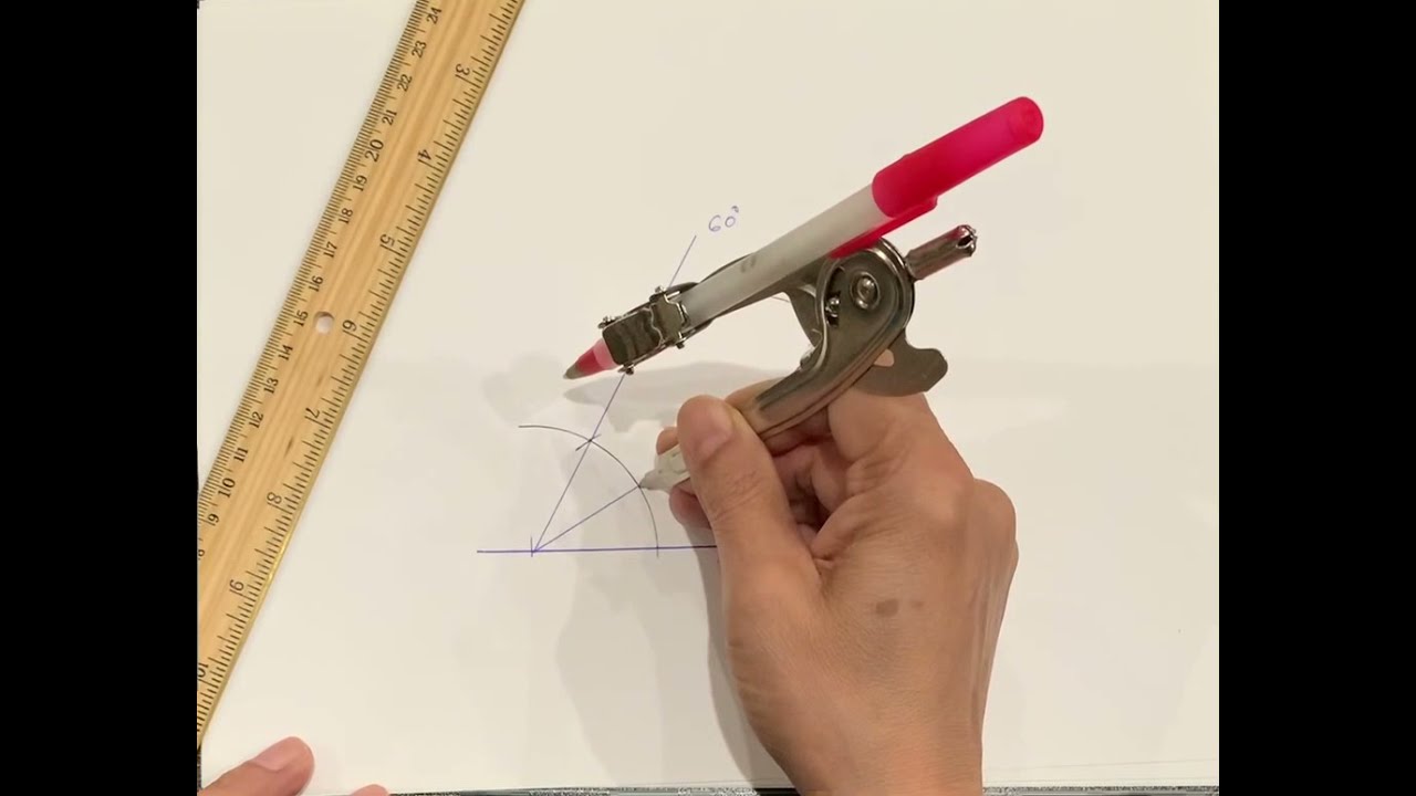 Drawing 20 and 40 degree angle using a compass and a ruler