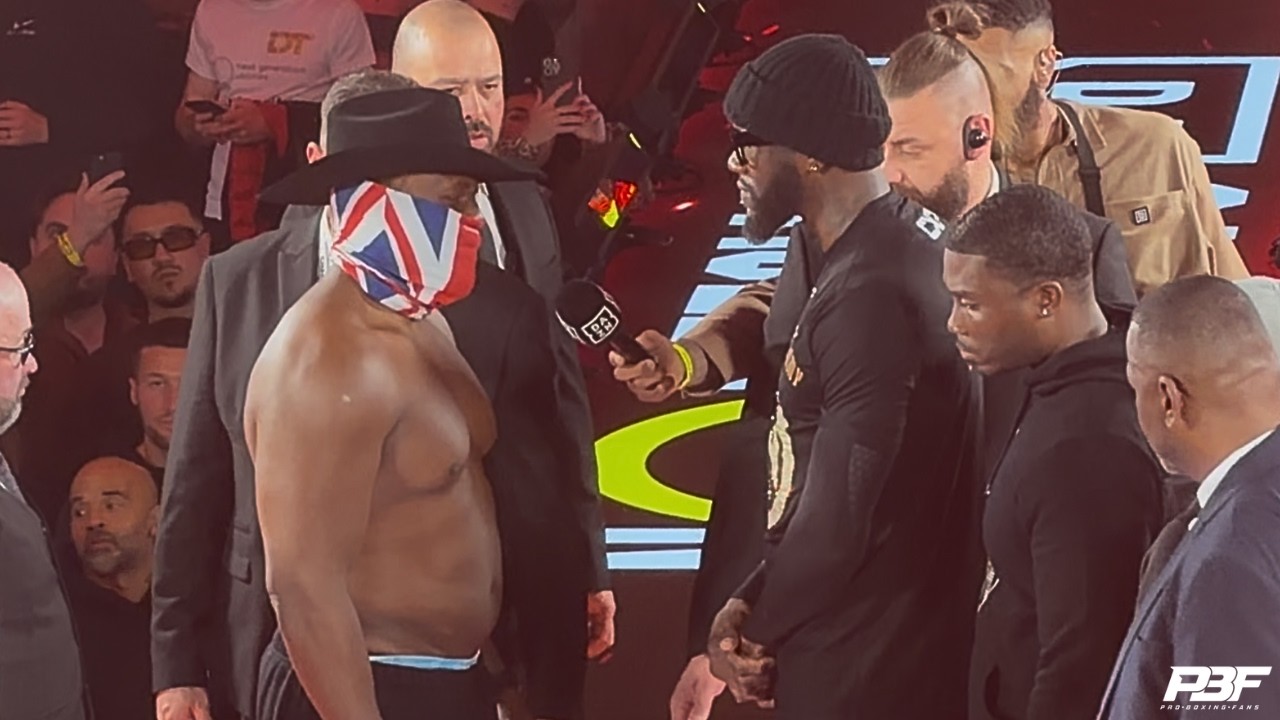 DEREK CHISORA VS DEONTAY WILDER FULL WEIGH IN AND FINAL FACE OFF