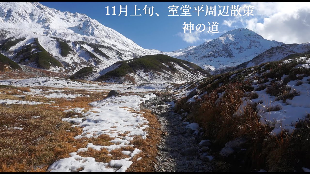 11月上旬の立山室堂平周辺散策  神の道（立山黒部アルペンルート４K映像）