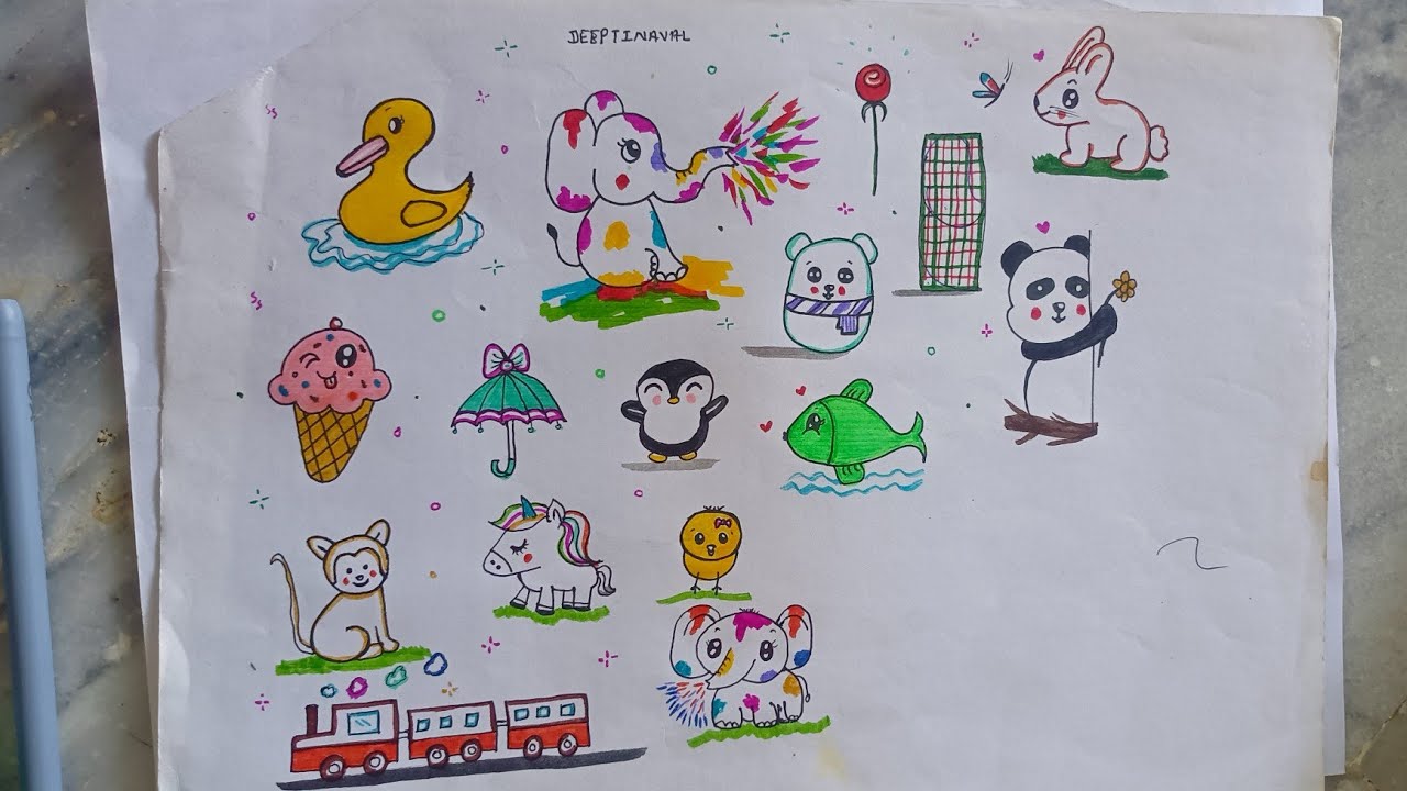 Easy Holi Drawing #drawing #viralvideo 