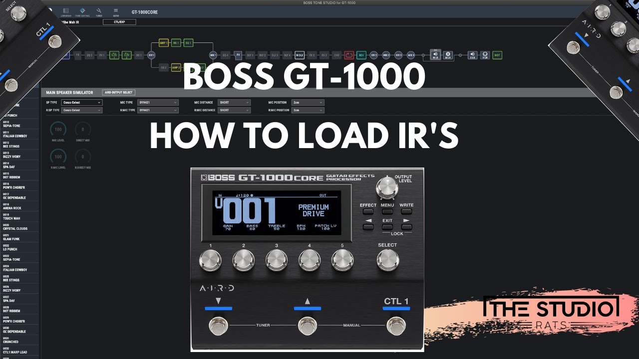 Boss GT 1000 - How To load Impulse Responses.
