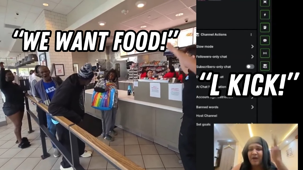 JJ TAKES OVER a KFC! 🤣 + DBR CRASHES OUT on Kick! 🤬