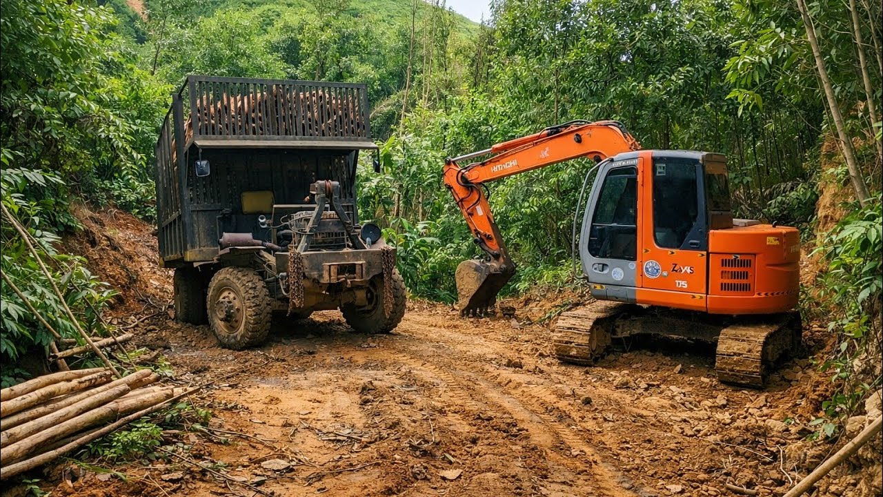 Xe Độ 6 máy D16 lên dốc bị đuối máy chết giữa dốc đứng quá nguy hiểm 