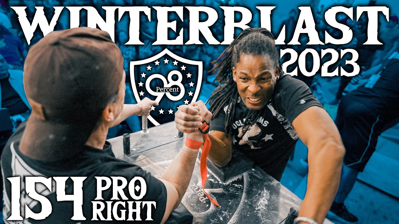 HUGE 20 Man Class! - 2023 Winterblast by 98% Armwrestling | 154 Pro RIGHT Hand