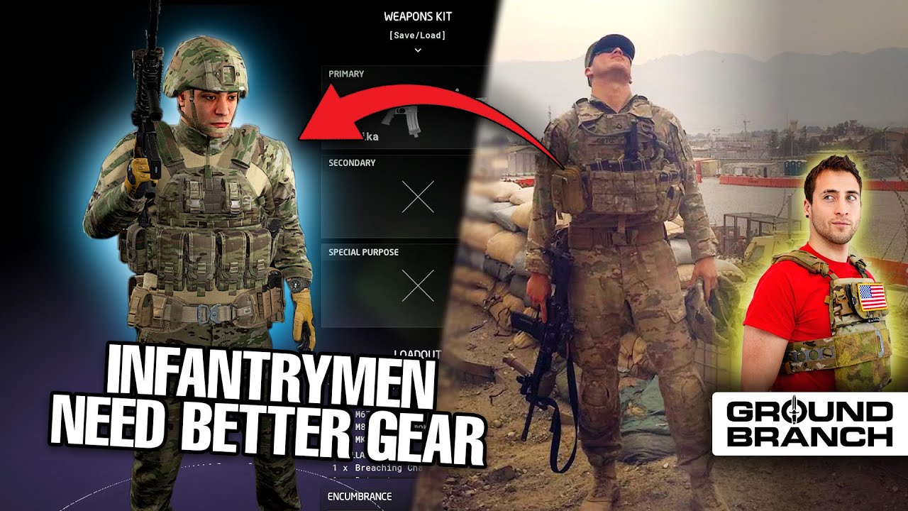 VETERANS REAL COMBAT INFANTRY LOADOUT IN GROUND BRANCH!!