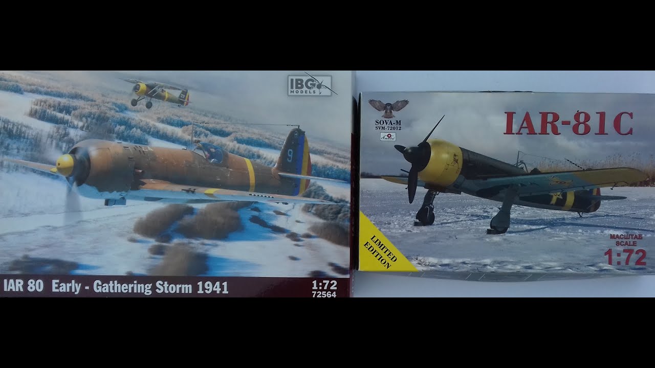 KIT COMPARISON REVIEW; 1/72, IBG MODELS 72564, IAR 80; VERSUS SOVA M (AMODEL) 72012, IAR 81C.