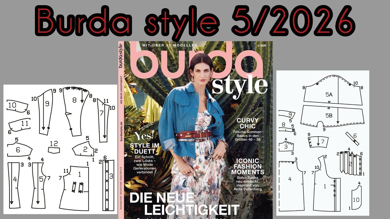 Burda style 5/2026 , full preview and complete line drawing &hearts;️ 