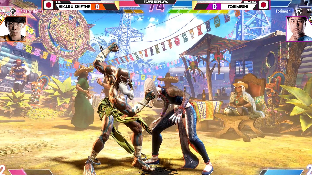 SF6 | TORIMESHI (DHALSIM) vs HIKARU SHIFTNE (AKI) &diams; High-Level Game Play