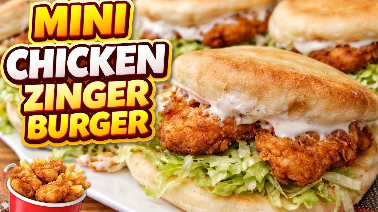 Ramazan Special Mini Zinger Burger| Zinger Pocket Burger #burger #zingerburger #merirecipe #iftar