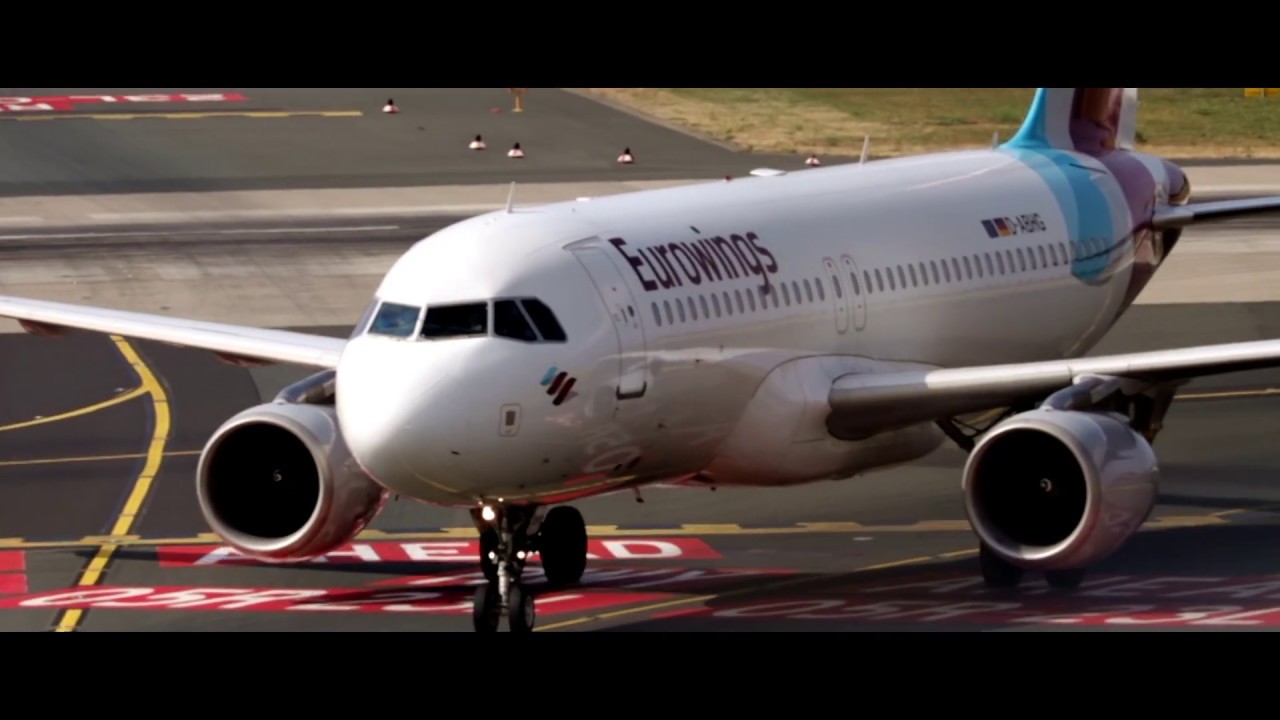 Flughafen D&uuml;sseldorf - Flugzeuge auf dem Rollfeld