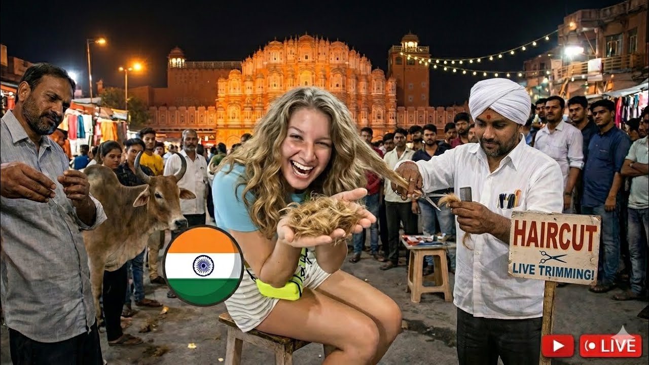 50 cent 🪙 Cheapest Haircut in Jaipur, India 🇮🇳 