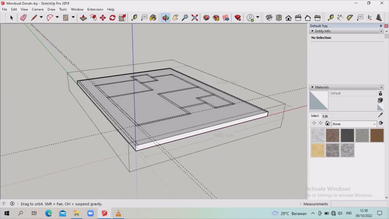 Tutorial Membuat Denah pada ScetchUp untuk Pemula