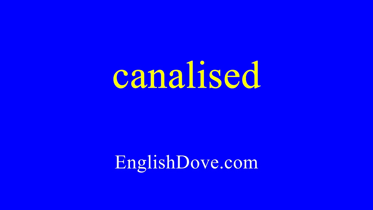 How to pronounce canalised in American English