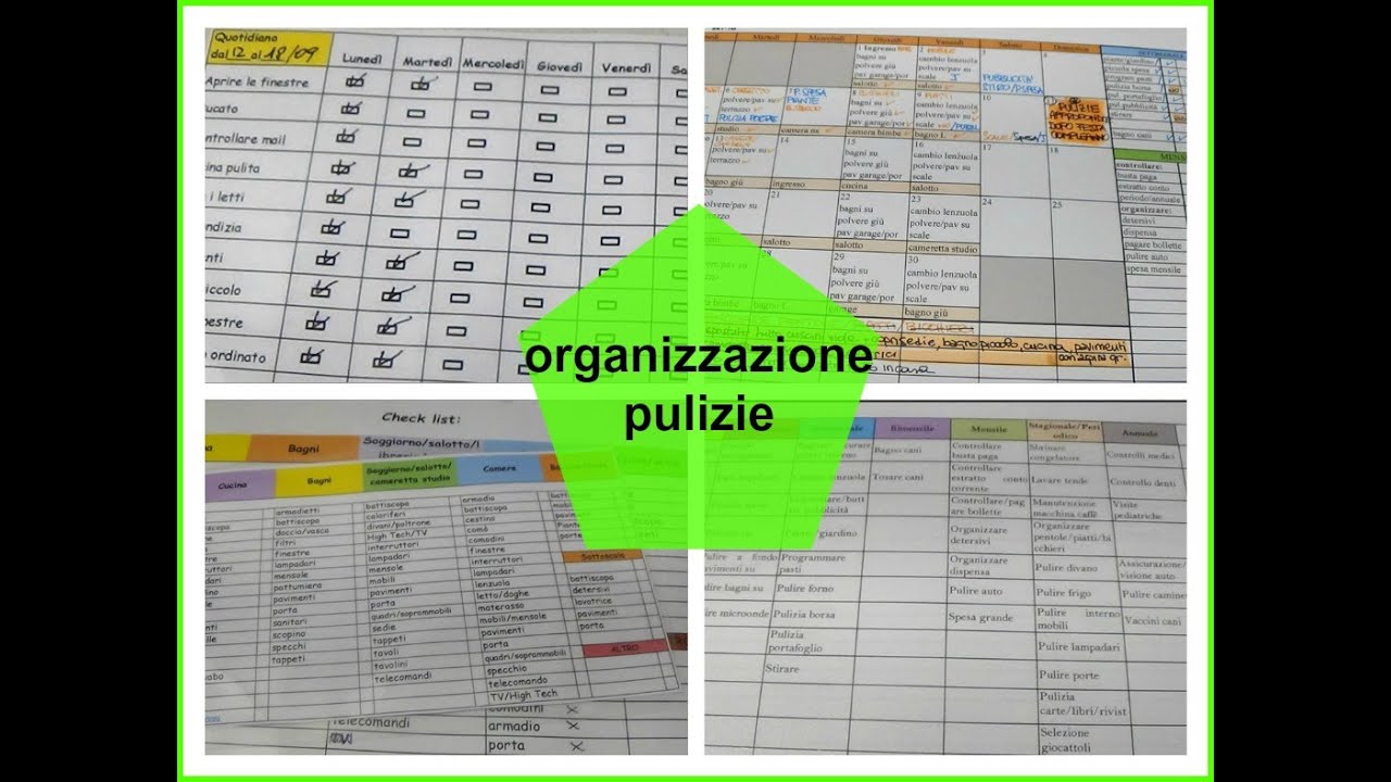 come organizzo le pulizie di casa