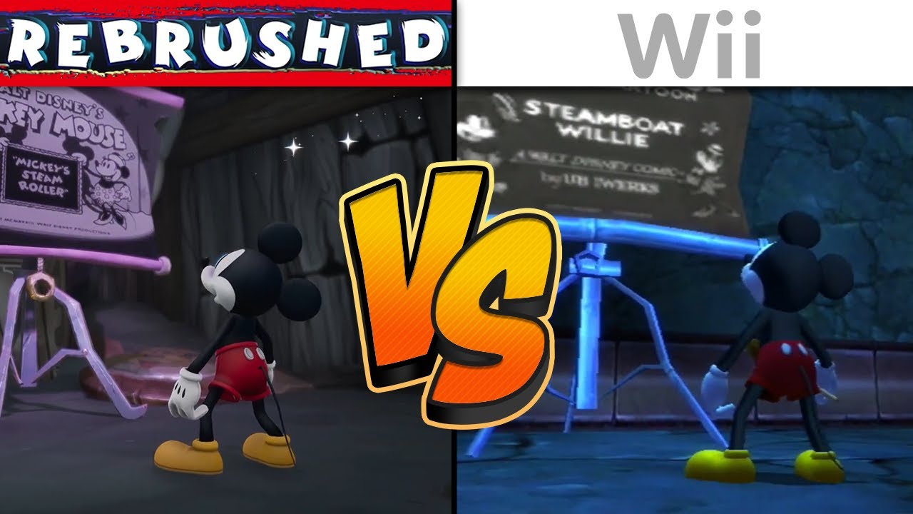 Comparing Disney Epic Mickey: Rebrushed (Remaster vs. Wii)