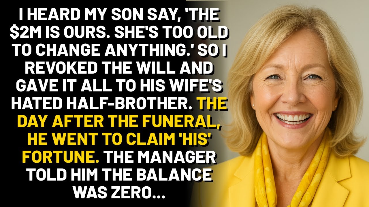 He Said, 'The $2M Inheritance Is Ours.' But I Heard Every Word.