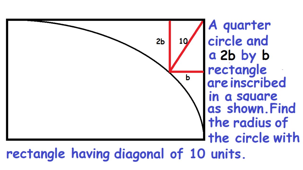 Can you find the radius of a quarter circle? | Geometry Challenge|