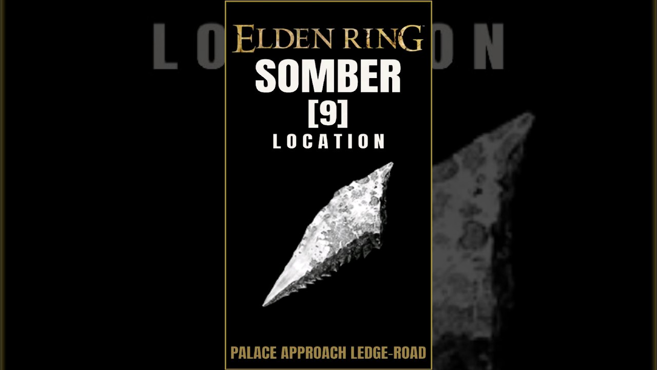 Somber Smithing Stone [9] near Palace Approach Ledge-Road in Elden Ring