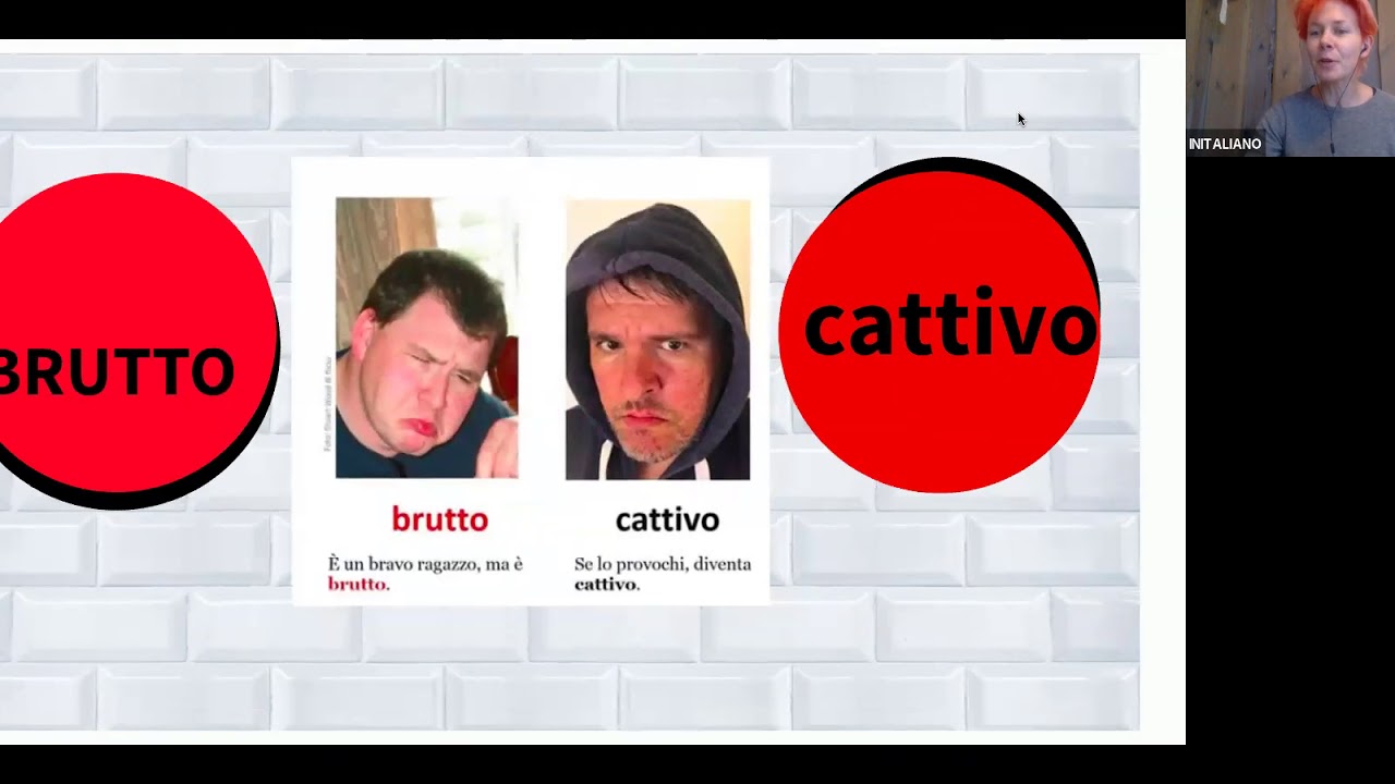 Итальянский  за 5 минут. Плохой - BRUTTO o CATTIVO?