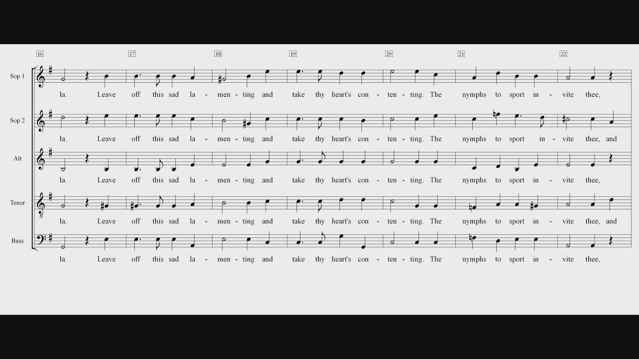 Come away sweet love Thomas Greaves Einstudierung Sopran 2