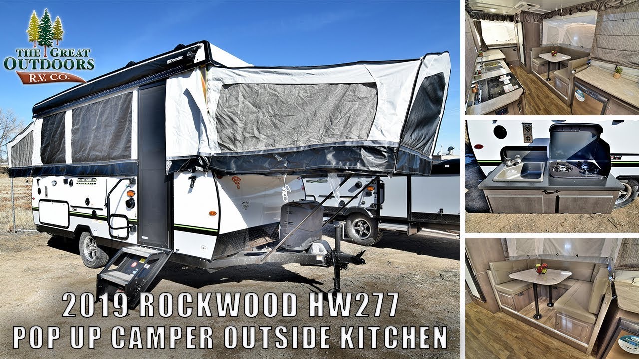 New 2019 ROCKWOOD HW277 Pop Up Camper RV Outside Kitchen Heated Mattresses For Sale Greeley Colorado