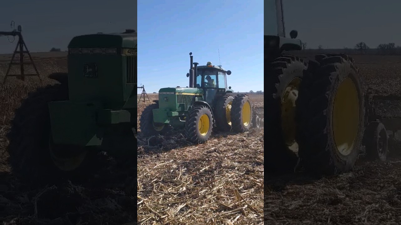 John Deere 4955 Pulling 5 Shank V Ripper #johndeere #johndeeretractor #johndeeretractorpower