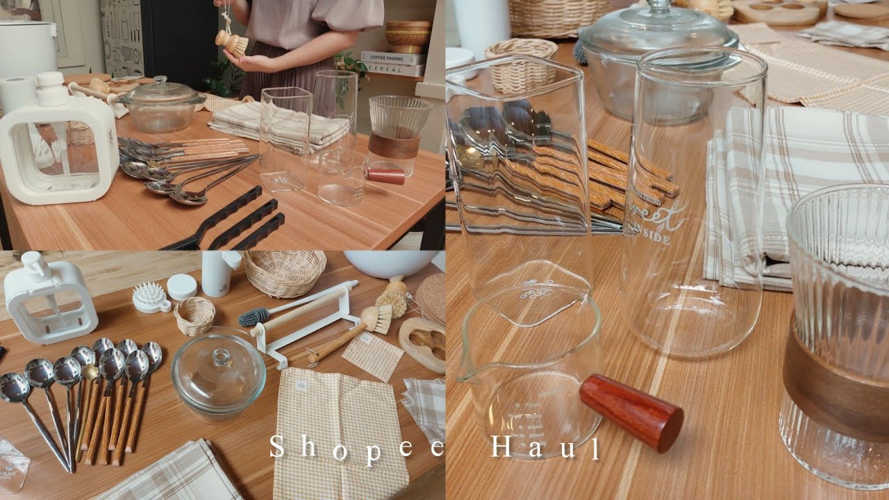 Unboxing Shopee Haul - Peralatan Dapur Aesthetic #shopeehaul #dailyvlog #unboxingshopee