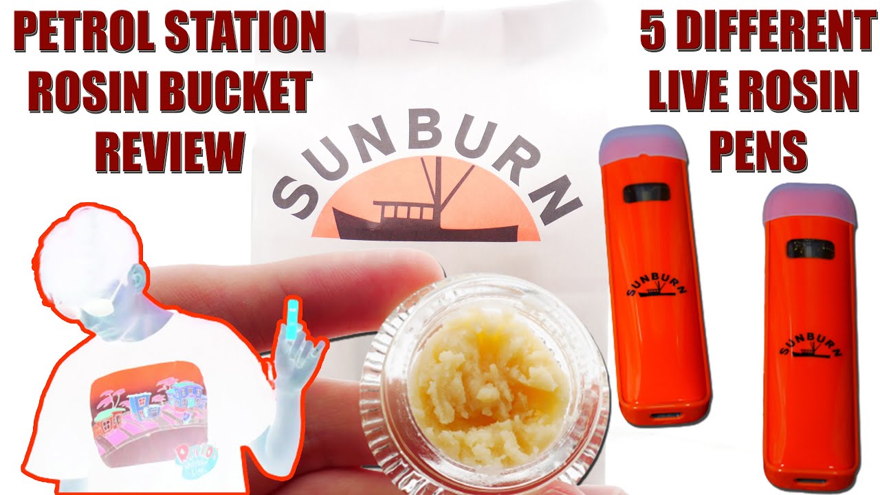SUNBURN PetrolStation 4g Rosin Bucket, 5 Different Live Rosin Pens | Strain Review - Randy Rhoads FL
