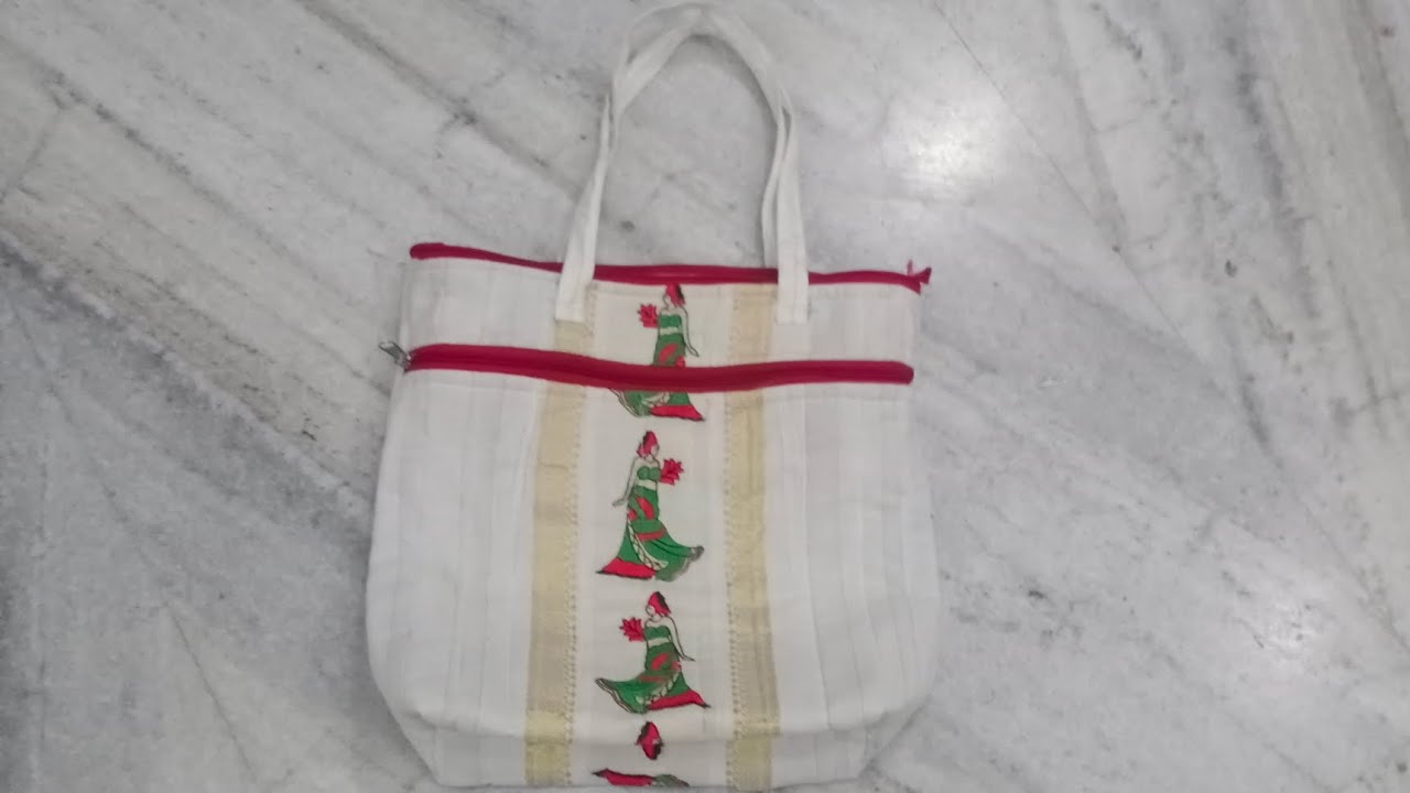 एक कट से हैंडबैग बनाएं l make handbag with a single cut 