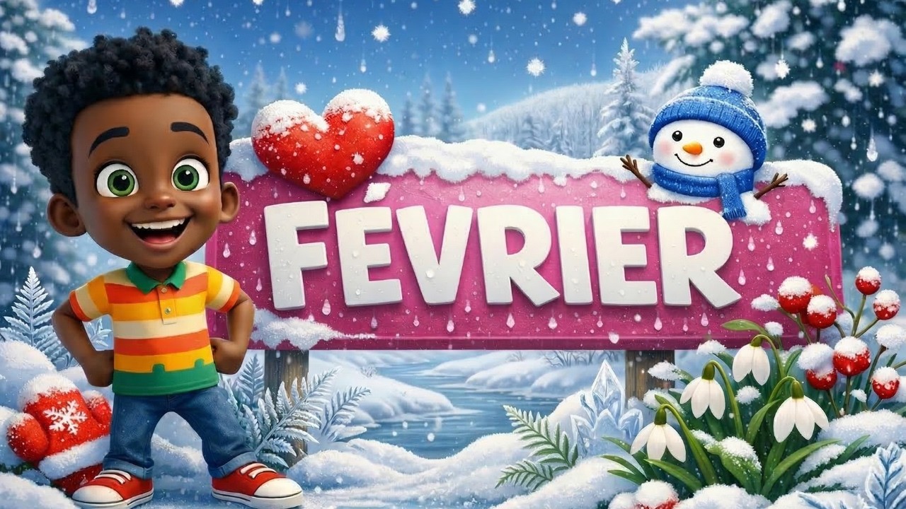 Chanson de F&eacute;vrier pour Enfants &mdash; Apprendre les Mois 🎶