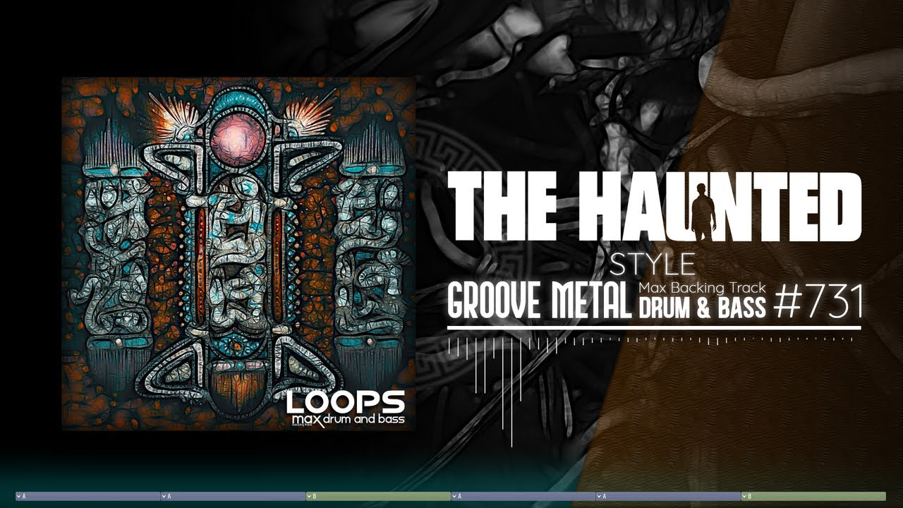 Groove Metal Backing Track / Drum And Bass / The Haunted Style / 105 bpm Jam in D Minor