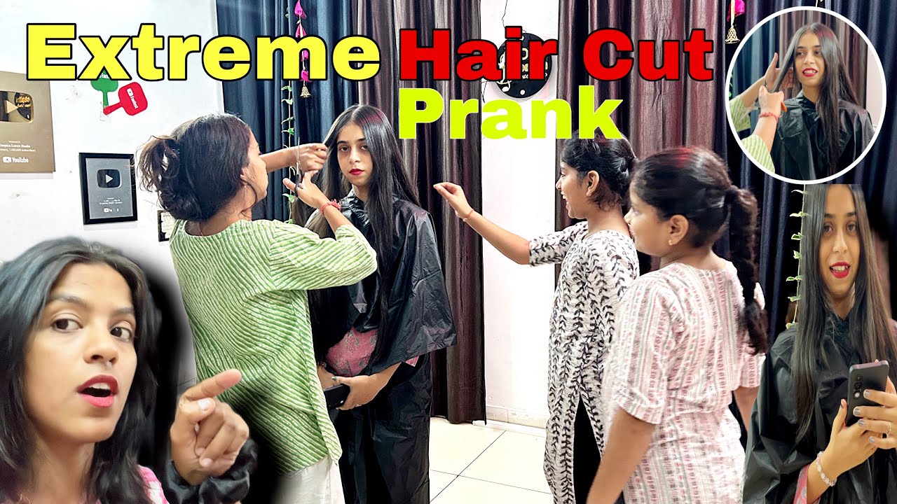 Ishika pe kiya extreme hair cut prank | extreme haitcut prank | gone wrong | deepika dagar