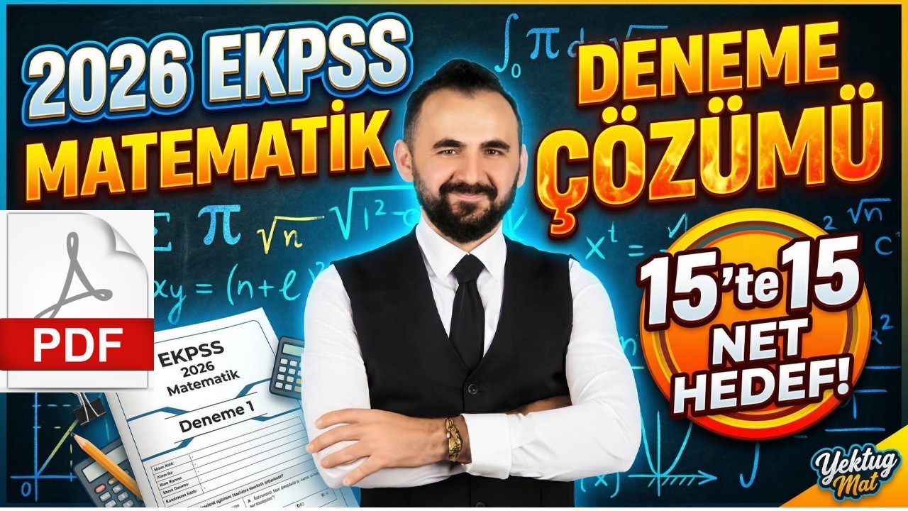 2026 EKPSS Matematik Deneme |TEK PDF TEK VİDEO |Yektug Mat 2024 EKPSS Zihinsel Engelli Paraleli