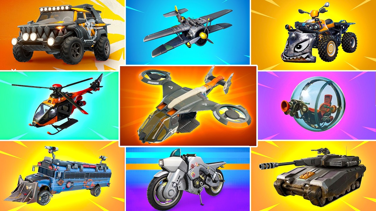 Evolution of All Fortnite Vehicles (Chapter 1 Season 4 - Chapter 6 Season 4)