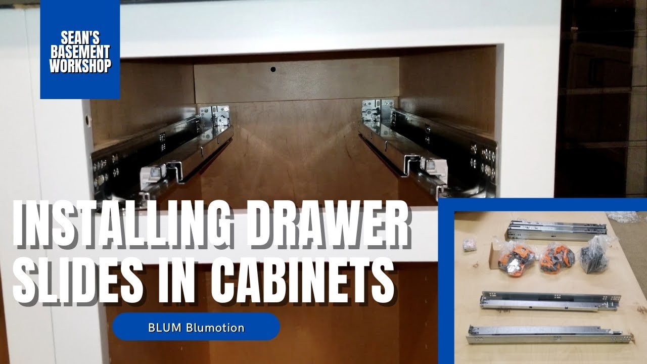 Kitchen Cabinet Build Part 30 - Install BLUM Concealed Slides in Cabinets | SBW#64