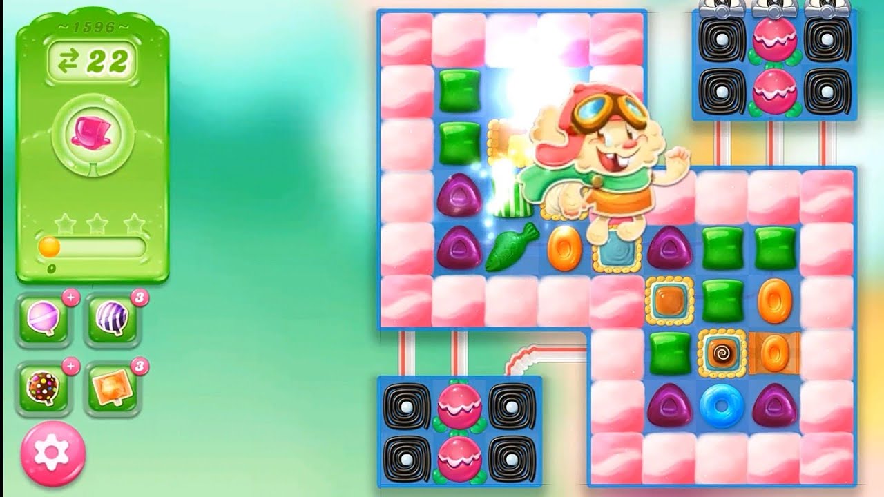 Candy Crush Jelly Saga ❣️🤠 Let's Play Easy Level 😘 1596 - 1600 😍⭐⭐⭐