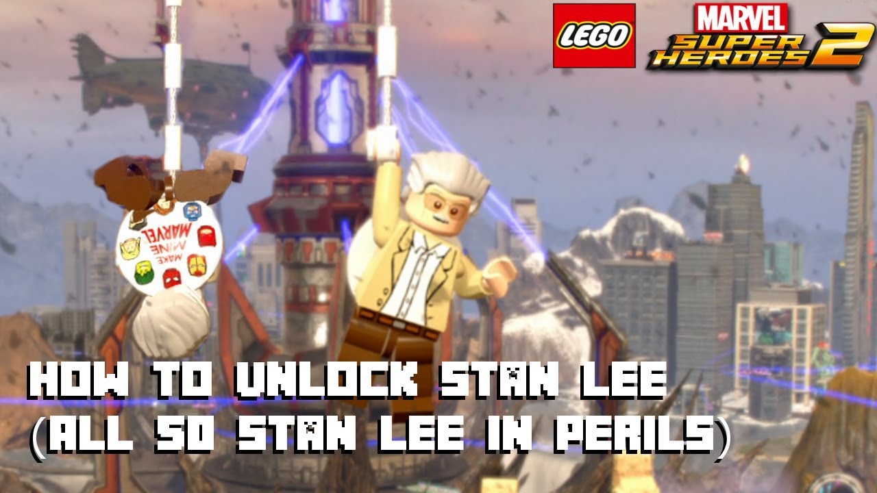 Lego Marvel Super Heroes 2 - How to Unlock Stan Lee - All 50 Stan Lee in Peril Locations -