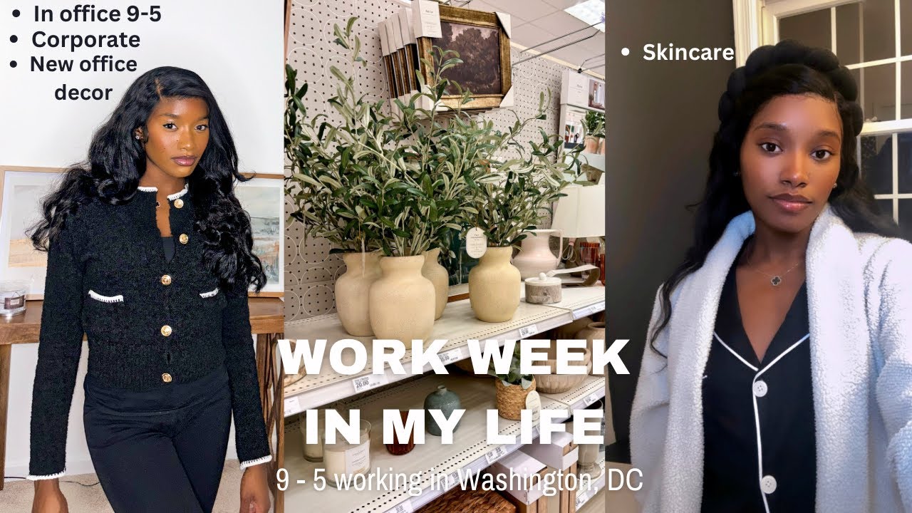 Work Week In My Life Vlog | Black Woman in Corporate | 9-5 Office HR Job, Working in Washington, DC