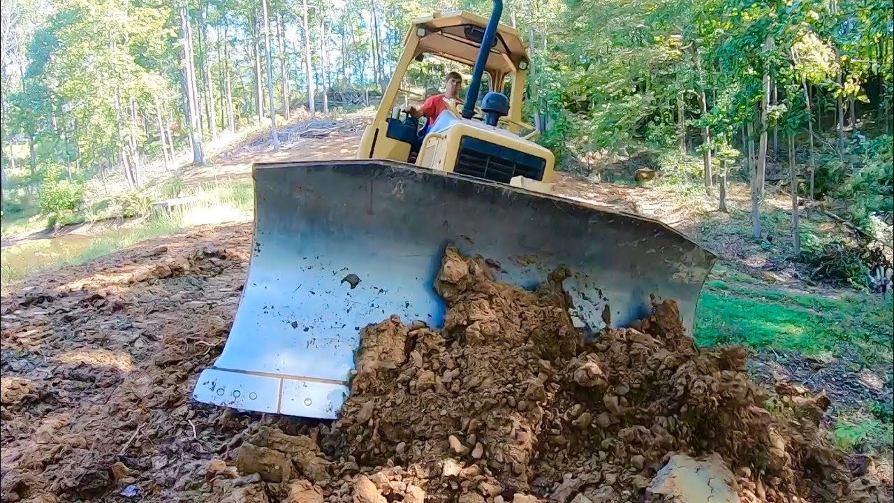 Pond Repair is Finished! - Finish Work with CAT Bulldozer - D4G