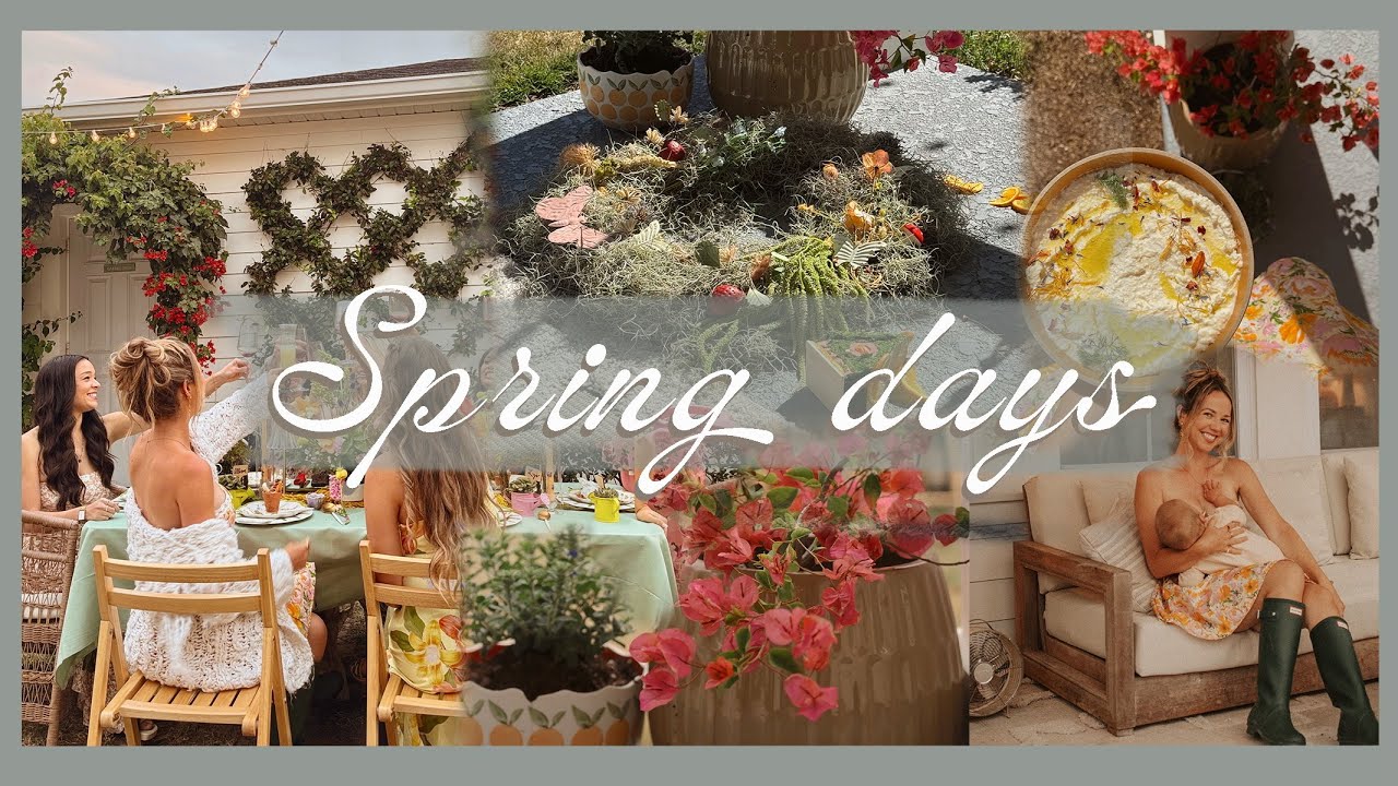 Celebrating spring...🌼🧚 Decorating our home & garden dinner party prep!