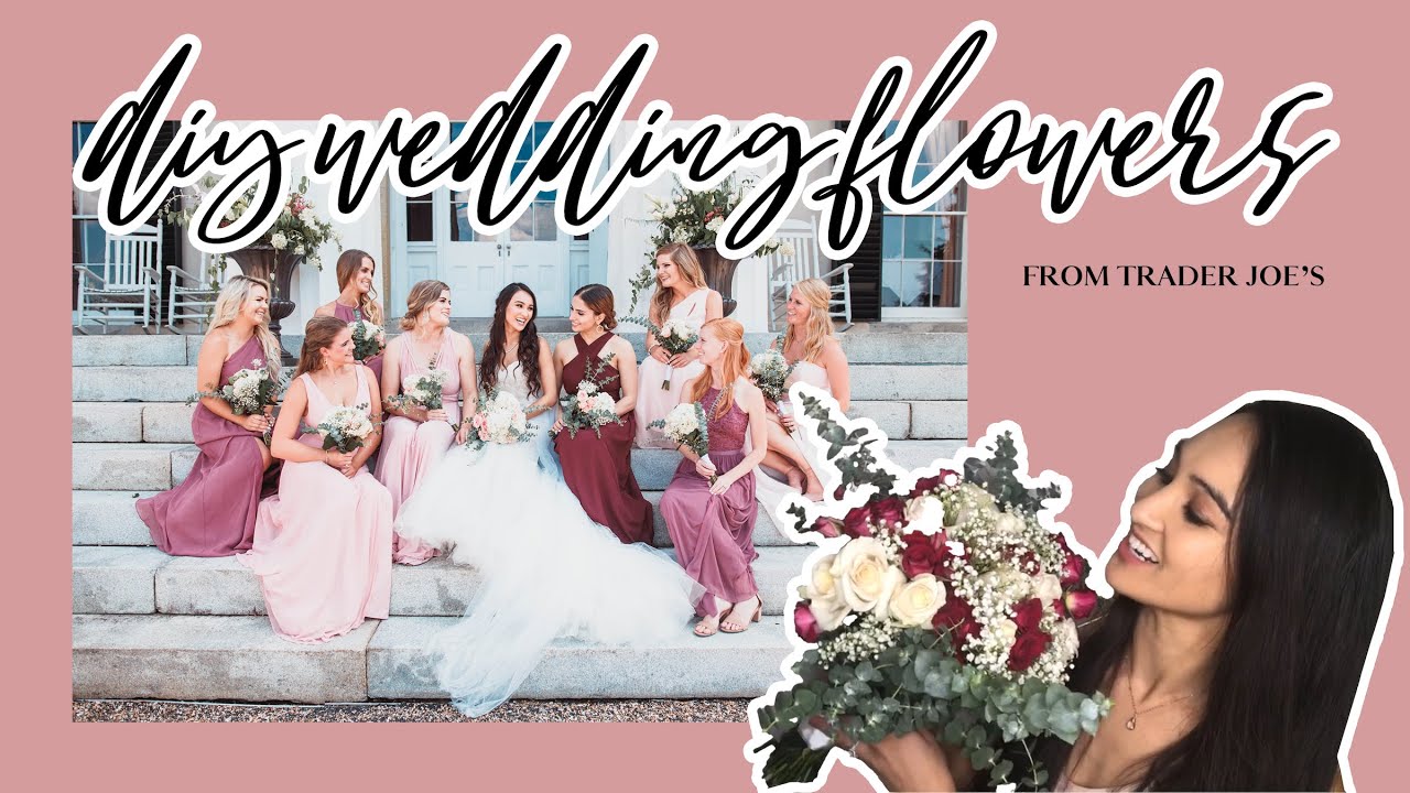 How to DIY Wedding Flowers from Trader Joe's - DIY Wedding Bouquet Tutorial
