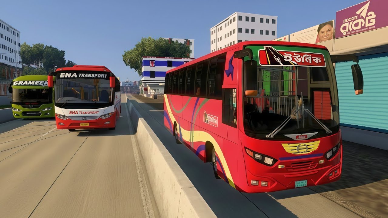 ETS 2 New BD Map | Mirsarai To Chittagong By Unique Bus | Euro Truck Simulator Gameplay | Bus Game |