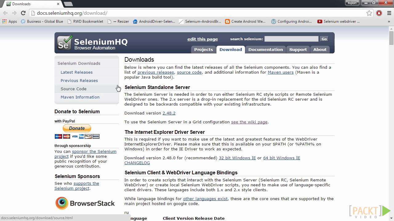 Mastering Selenium Testing Tools: Introduction to the Selenium Server | packtpub.com